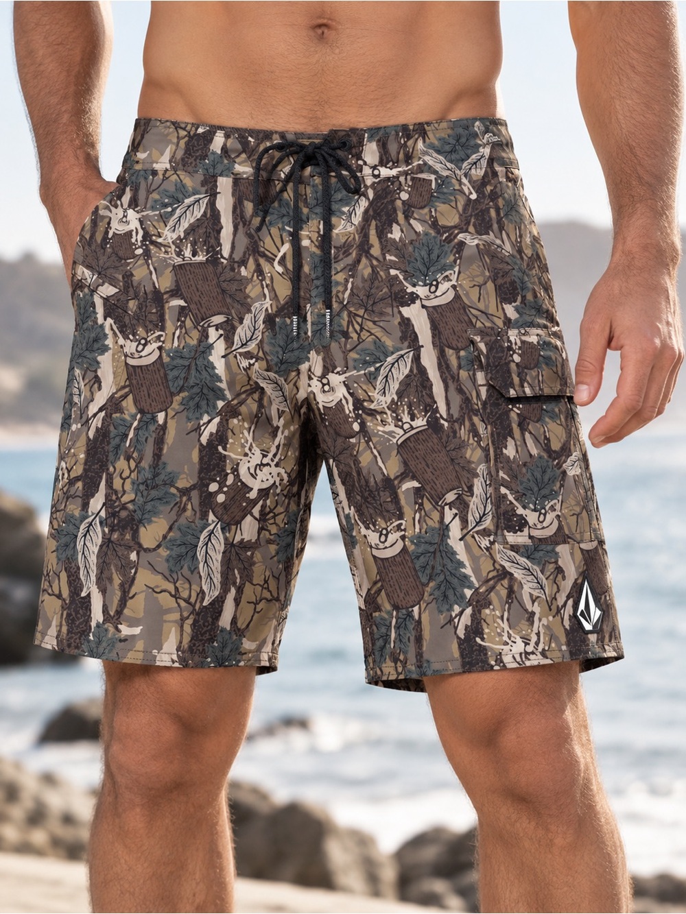Volcom Fomenter Mod Camo Boardshorts Men 32 Mod-Tech NWT
